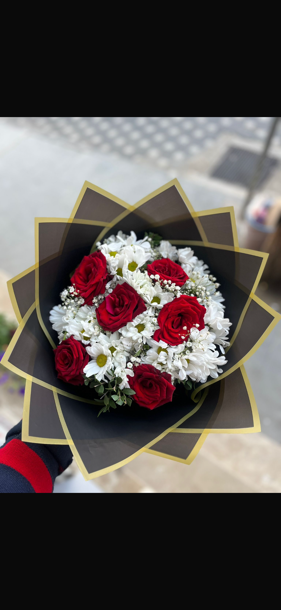 Papatya gül karışık canlı buket 
